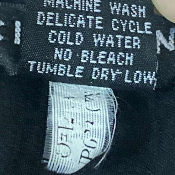 Citron Santa Monica Silk-Cotton  open front black crinkled goth grungy top 1X - Picture 8 of 9